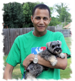 Michael and his puppy Monty